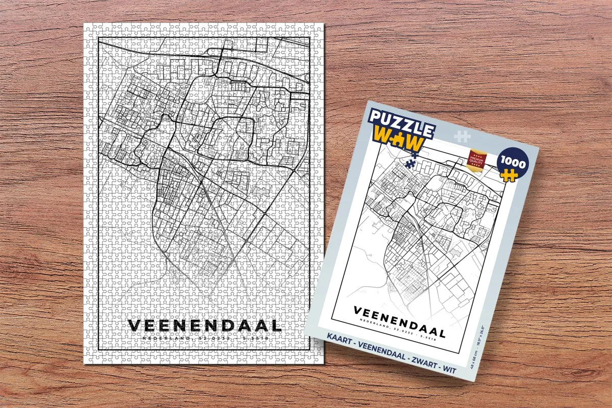 PuzzleWow Veenendaal Legpuzzel 1000 Stuks - Multicolor
