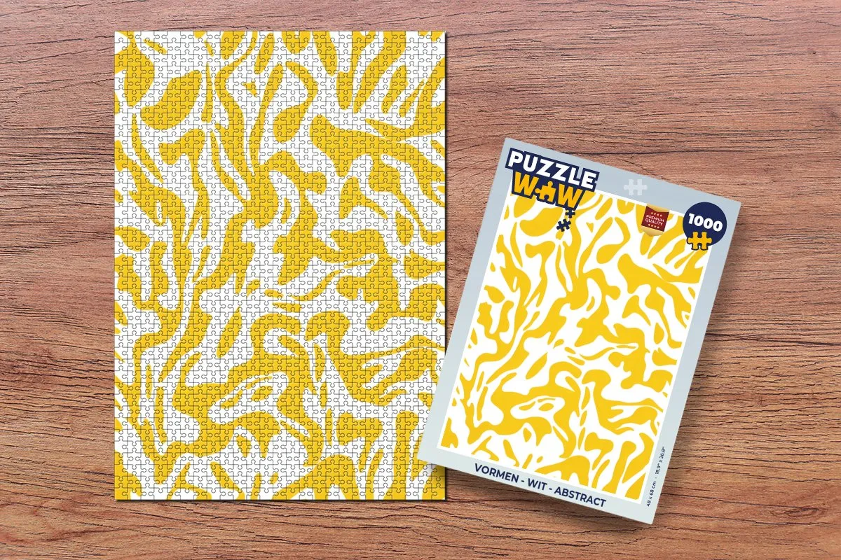 PuzzleWow Abstract Legpuzzel 1000 Stukken Wit - MPN 8721375315897