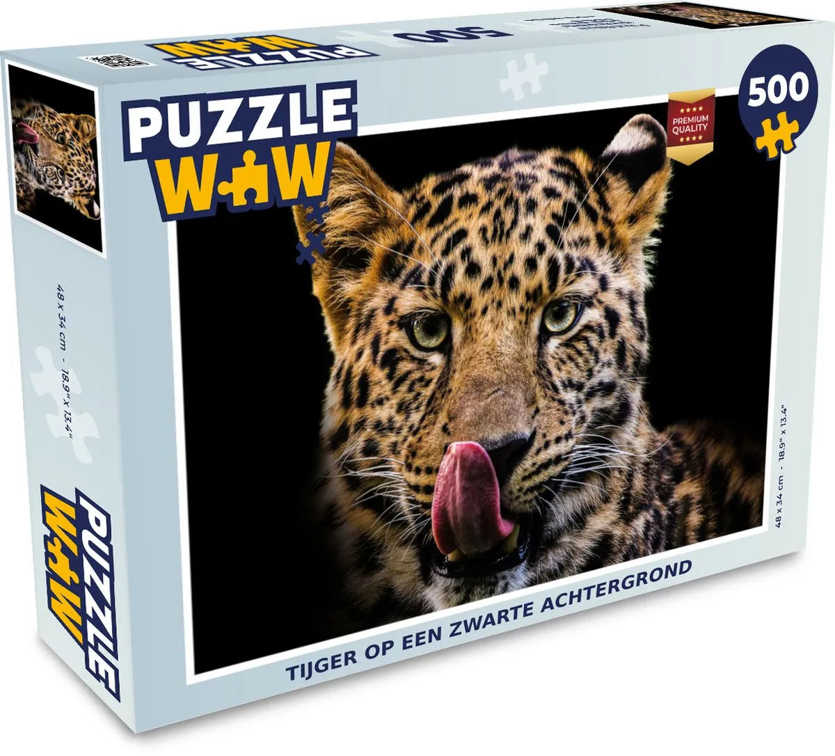 PuzzleWow Luipaard Legpuzzel 500 Stuks - Multicolor