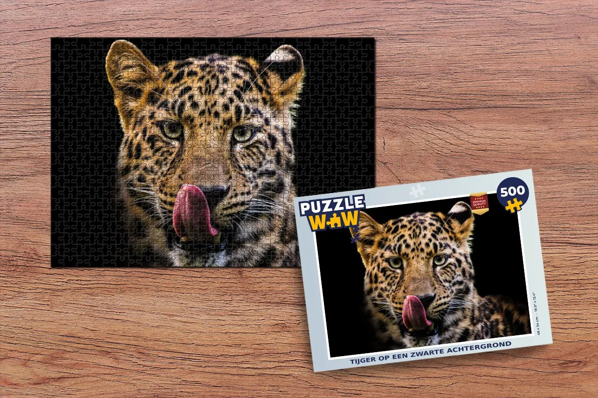PuzzleWow Luipaard Legpuzzel 500 Stuks - Multicolor