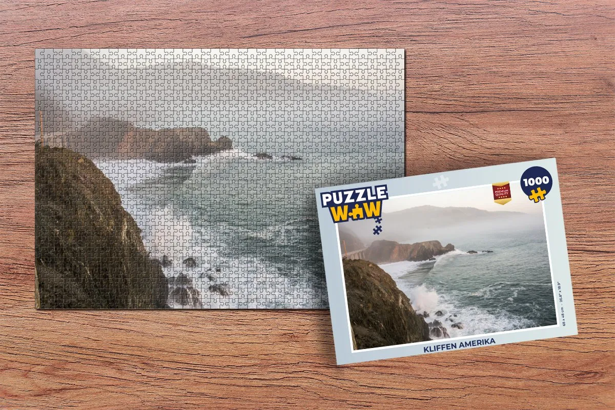 PuzzleWow Kliffen Amerika Legpuzzel 1000 Stuks - Multicolor