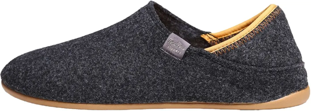 Heren pantoffel met gesloten neus van gerecycled vilt