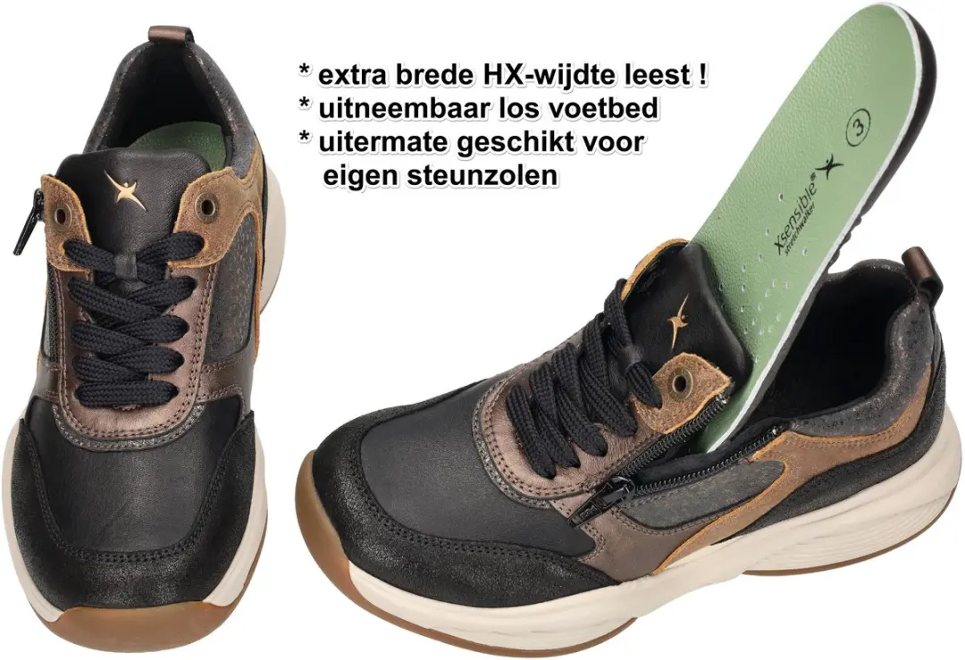 Xsensible SWX19 Stretchwalker HX Veterschoenen Dames - Zwart 40