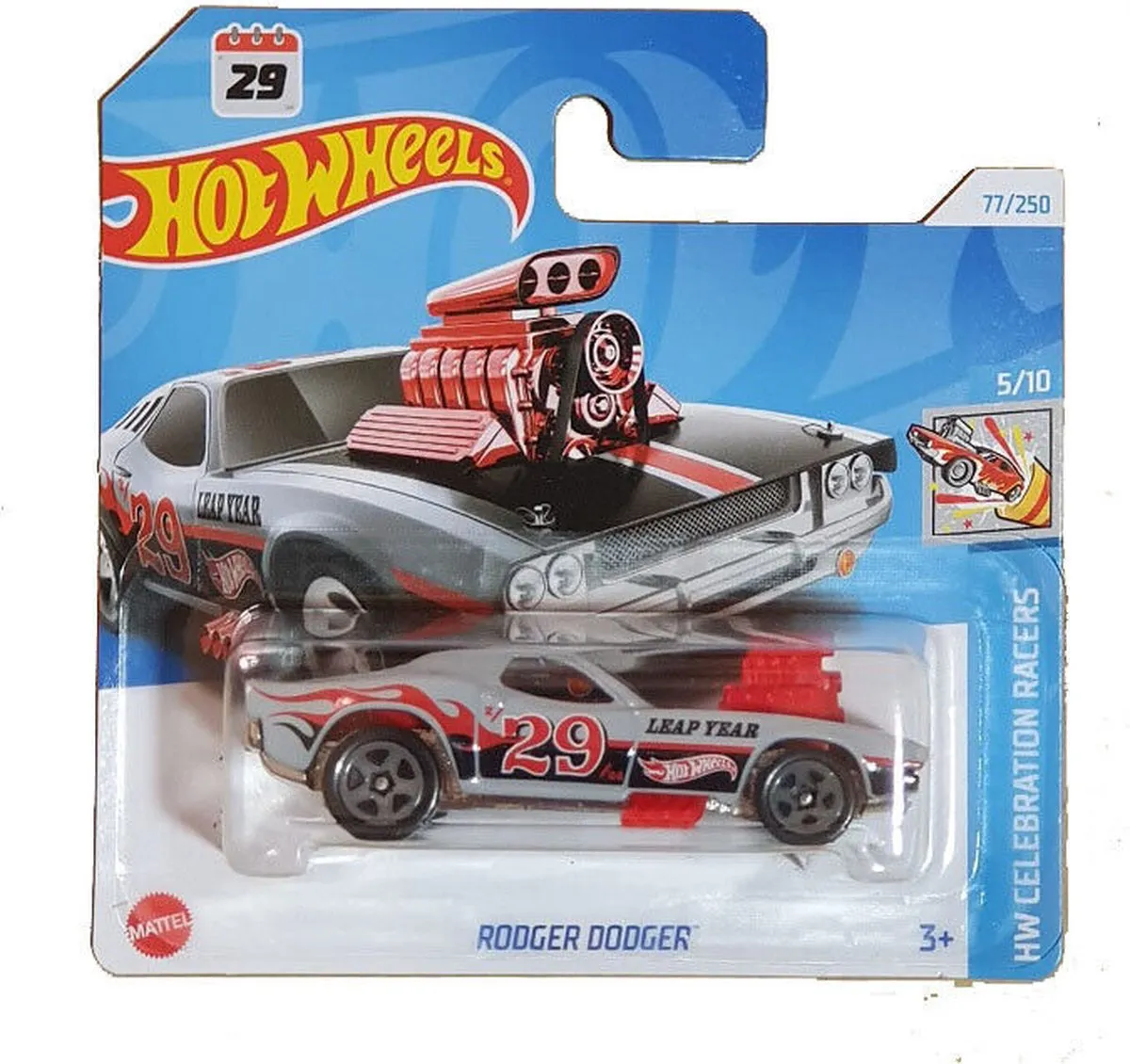 Hot Wheels Rodger Dodger 29 Grey HW Celebration Racers 21A