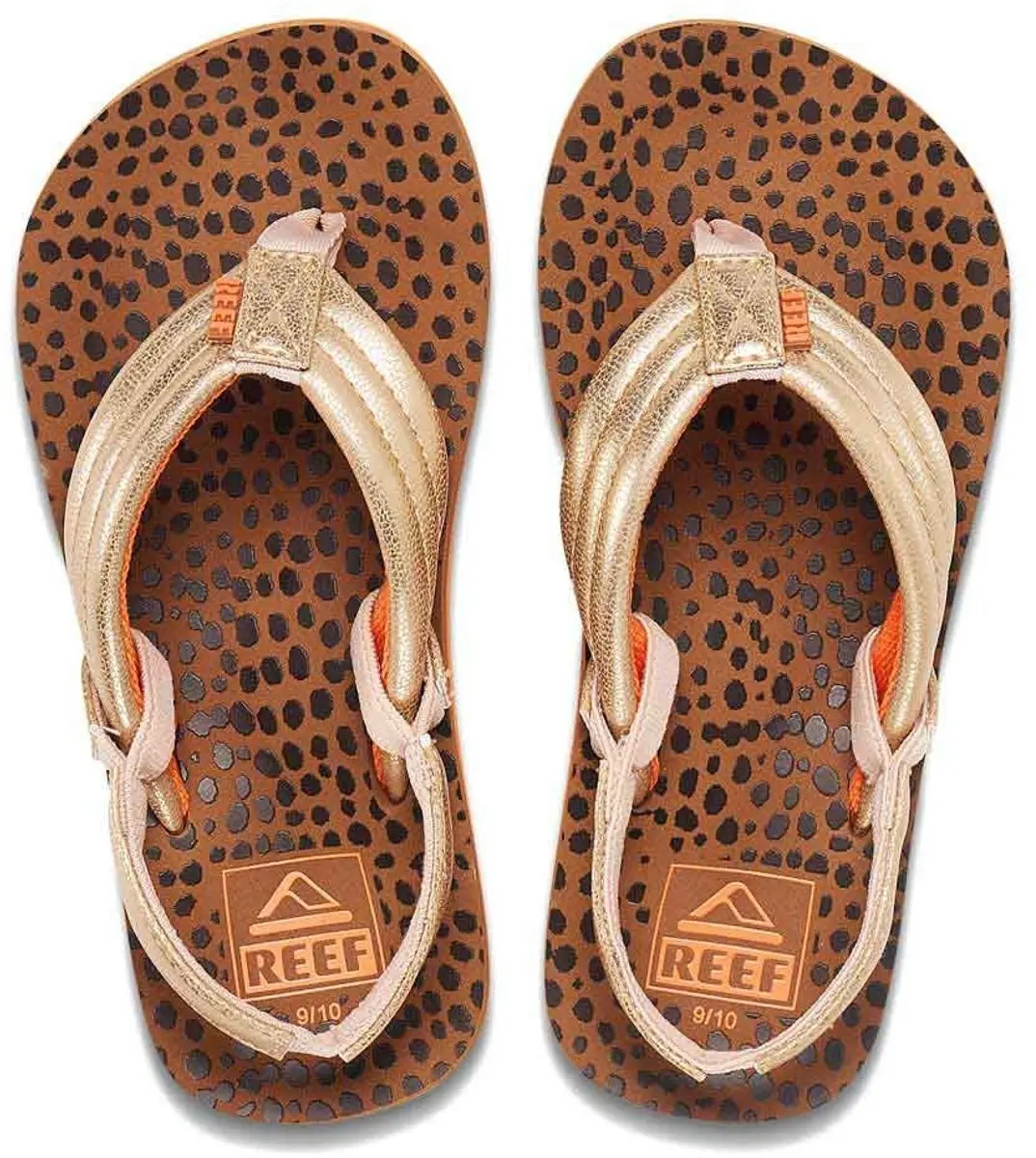 Reef Kids Ahiwild Meisjes Slippers - Bruin/Goud - Maat 32