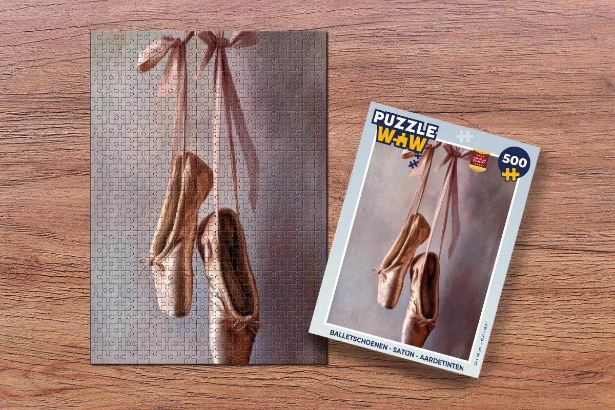 PuzzleWow Balletschoenen Legpuzzel 500 Stuks - Satijn