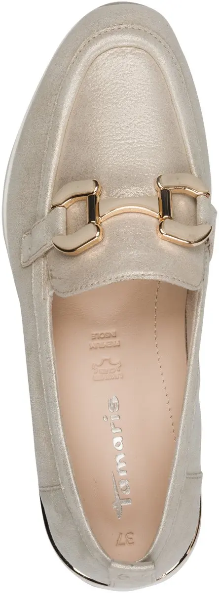 Tamaris Comfort Dames Loafer Goud - Maat 40