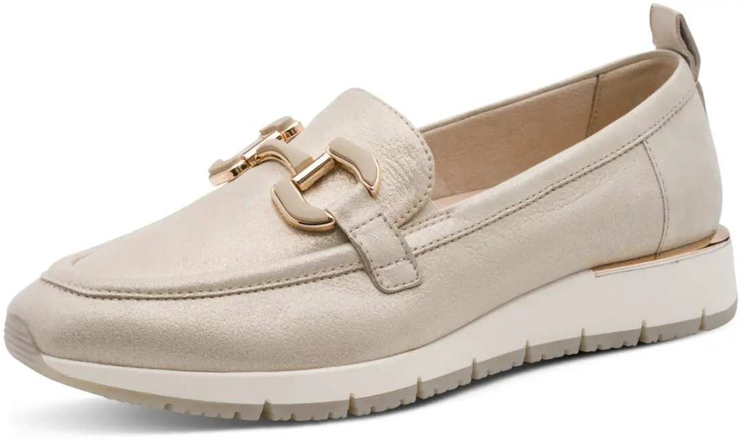 Tamaris Comfort Dames Loafer Goud - Maat 40