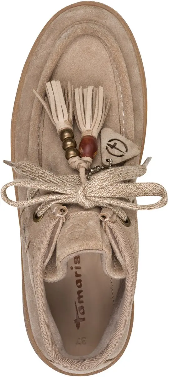 Tamaris Dames Leren Hoge Sneaker 1-25406-47 - Taupe - afbeelding 5 van 6