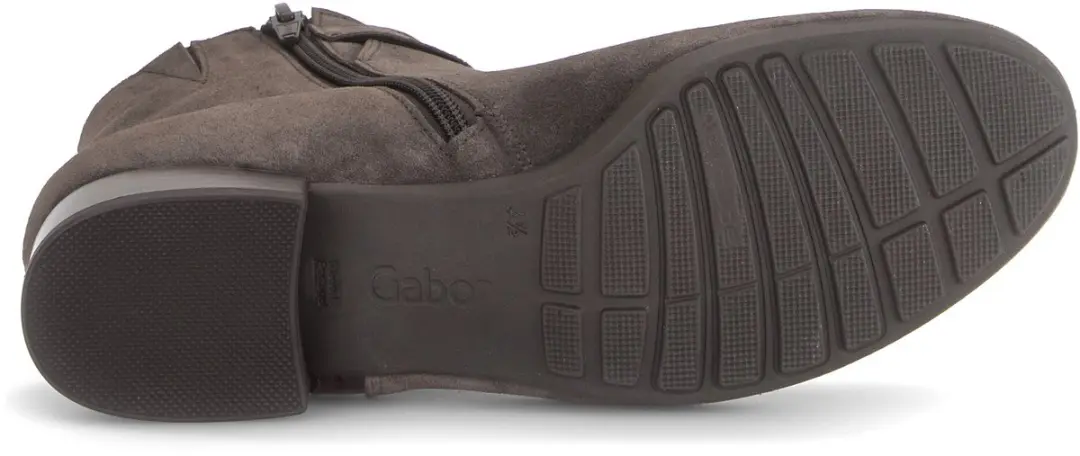 Gabor Dames Enkellaarsjes Suede Rits 6536 5 - Taupe - 41