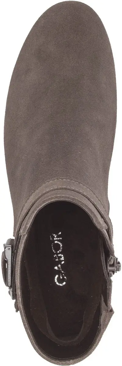 Gabor Dames Enkellaarsjes Suede Rits 6536 5 - Taupe - 41