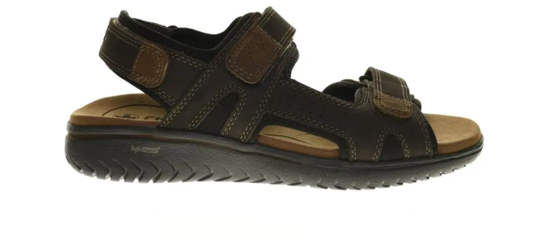 Bruin Herensandalen Leder Rieker maat 46