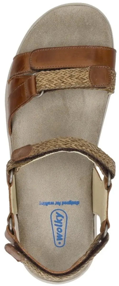 Wolky Acula Sandalen - Cognac 42