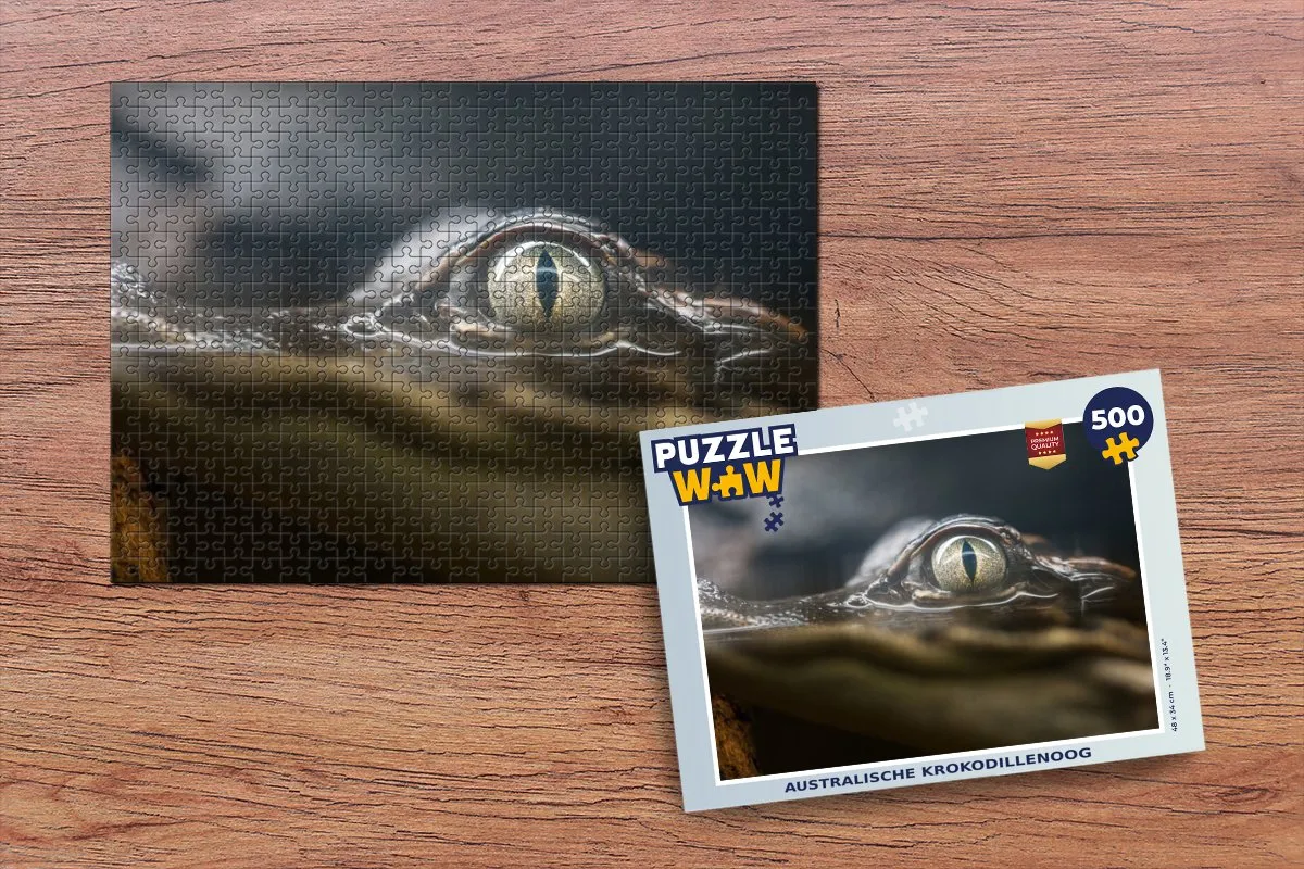 PuzzleWow Reptielen Krokodil Legpuzzel 500 Stuks - Multicolor