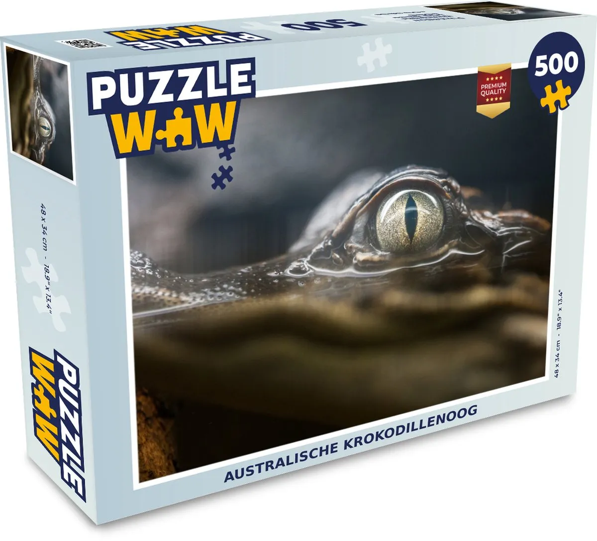 PuzzleWow Reptielen Krokodil Legpuzzel 500 Stuks - Multicolor