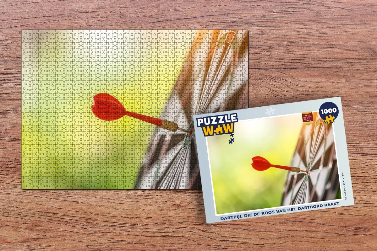 PuzzleWow Dartpijl Legpuzzel 1000 Stuks - Multicolor