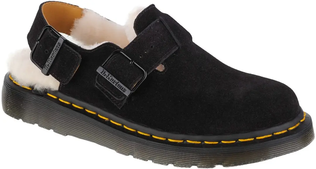 Dr. Martens Jorge Shearling Sandals, Vrouwen, Zwart, Sandalen, maat: 45