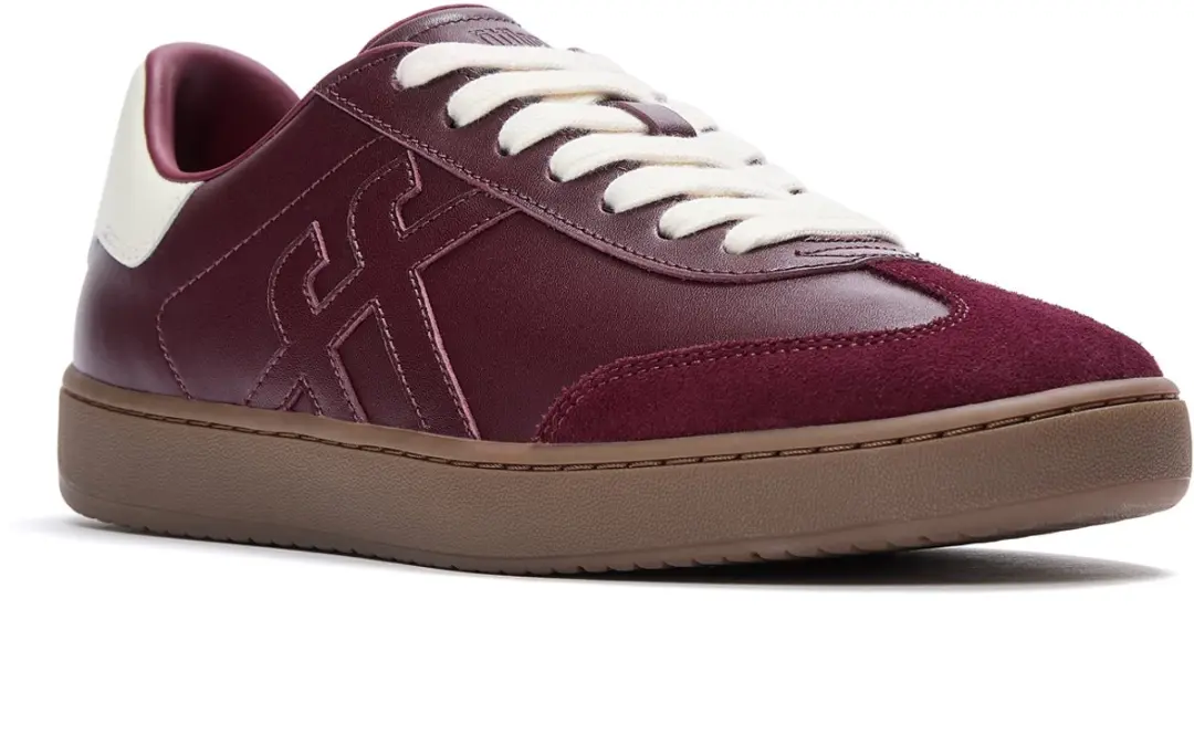 FitFlop The Dash FF Mens Suede Leather T-Toe Trainers DONKERROOD