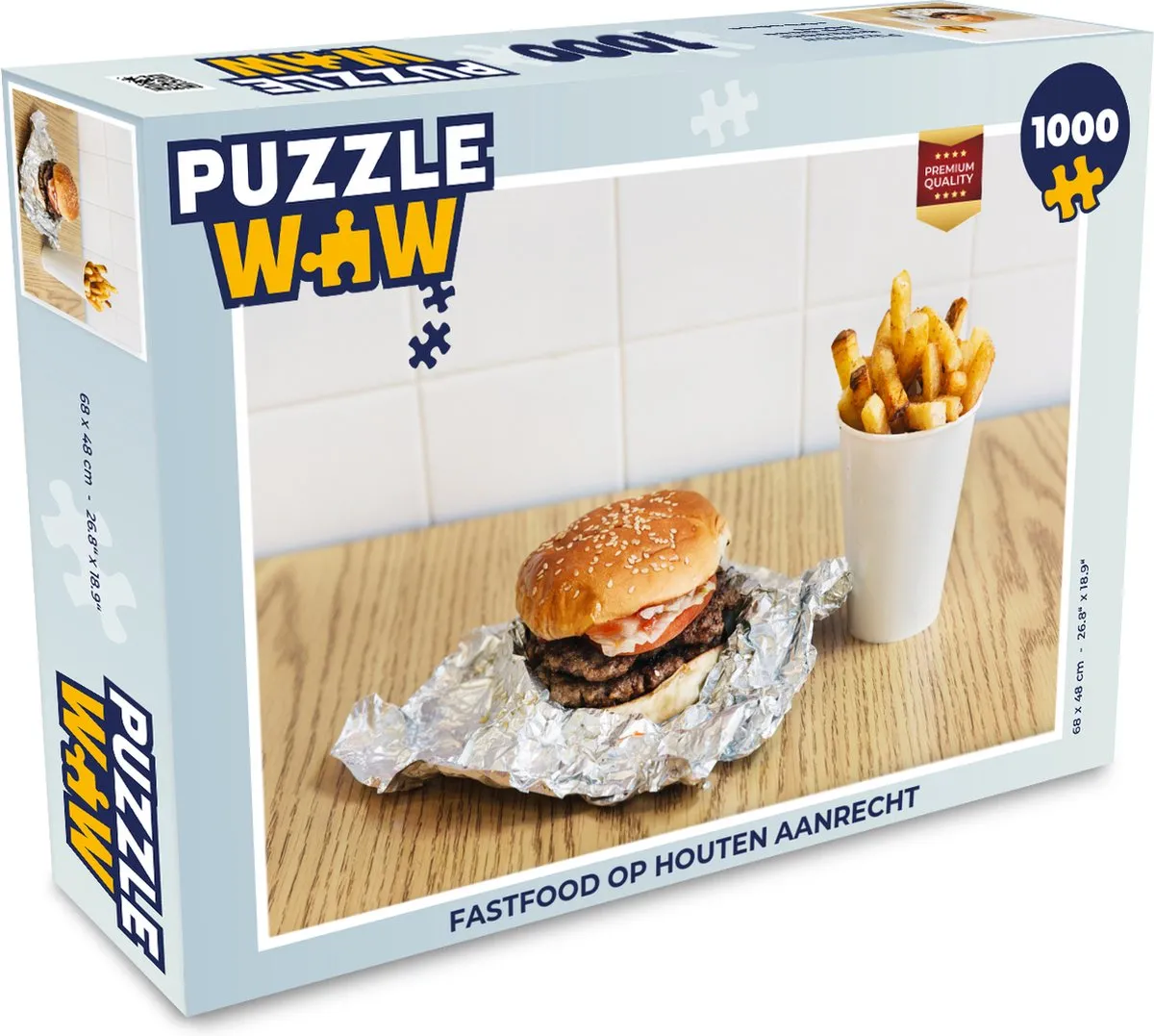 PuzzleWow Fastfood Houten Aanrecht Legpuzzel 1000 Stuks