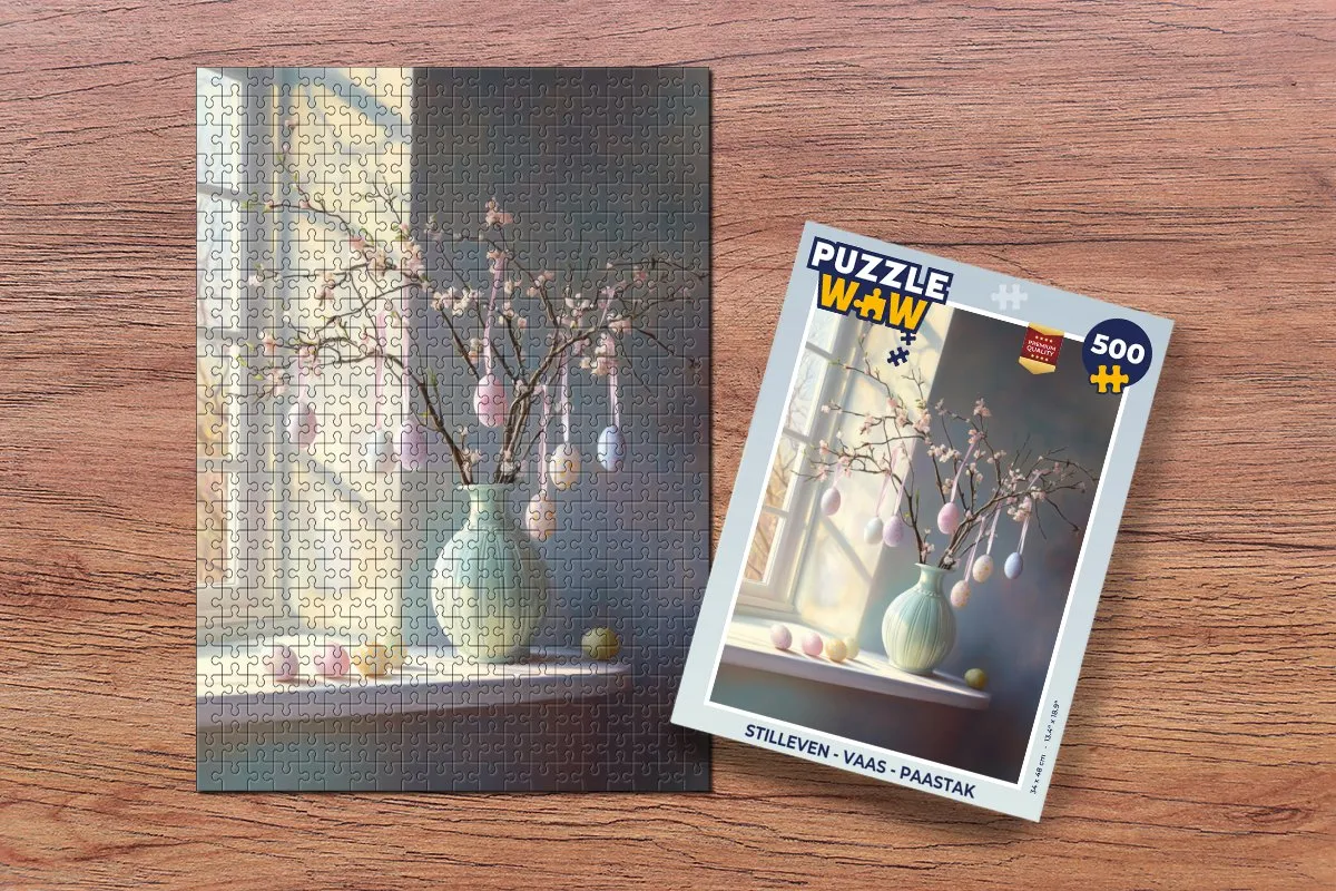 PuzzleWow Stilleven Paastak Legpuzzel 500 Stuks - MPN 8721172700667