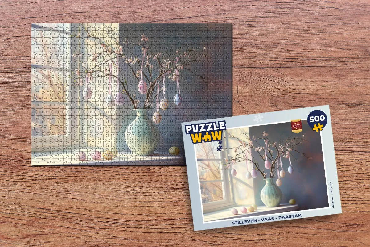 PuzzleWow Stilleven Paastak Legpuzzel 500 Stuks - MPN 8721172700667
