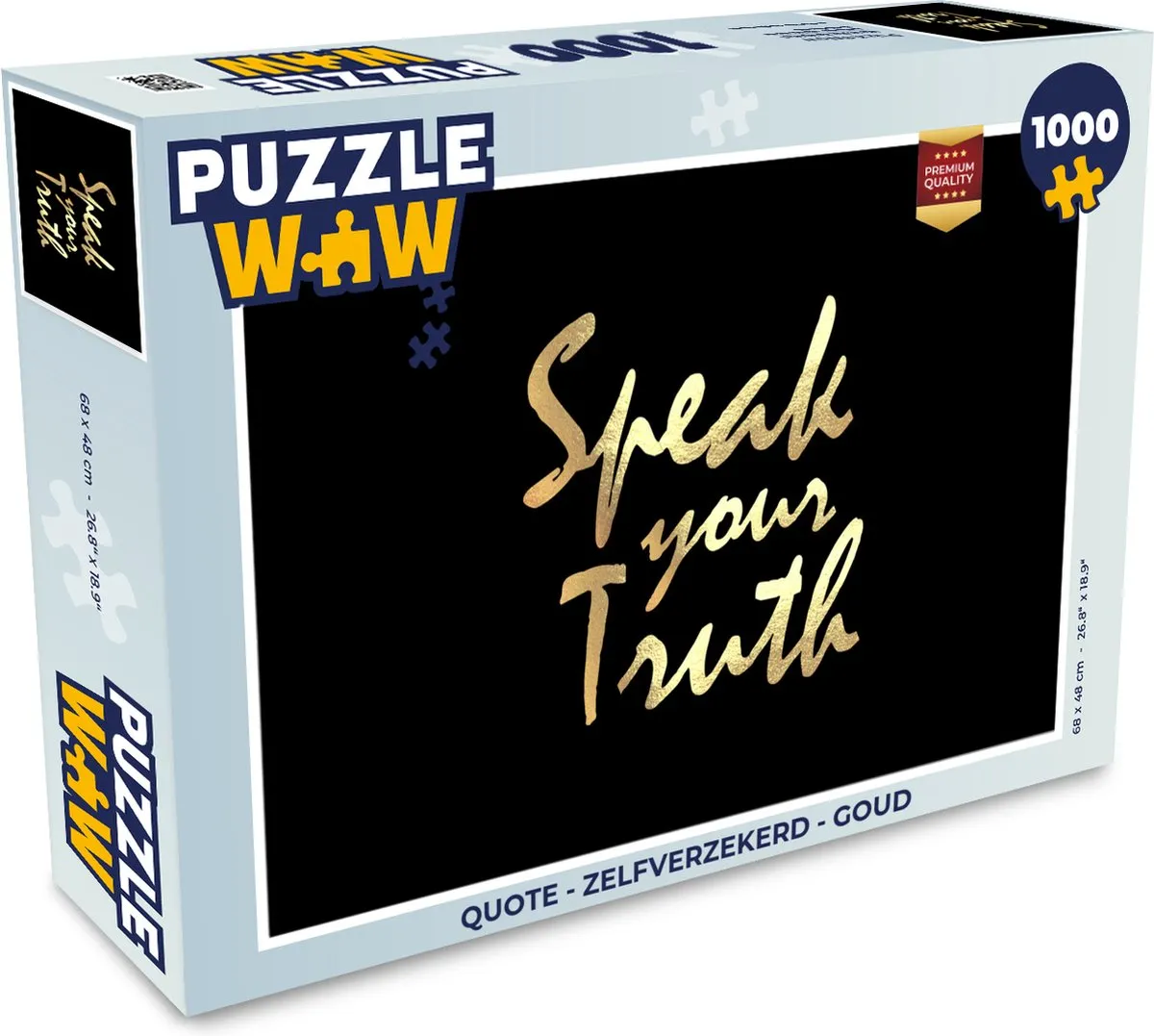 PuzzleWow Quote Legpuzzel 1000 Stuks - Multicolor