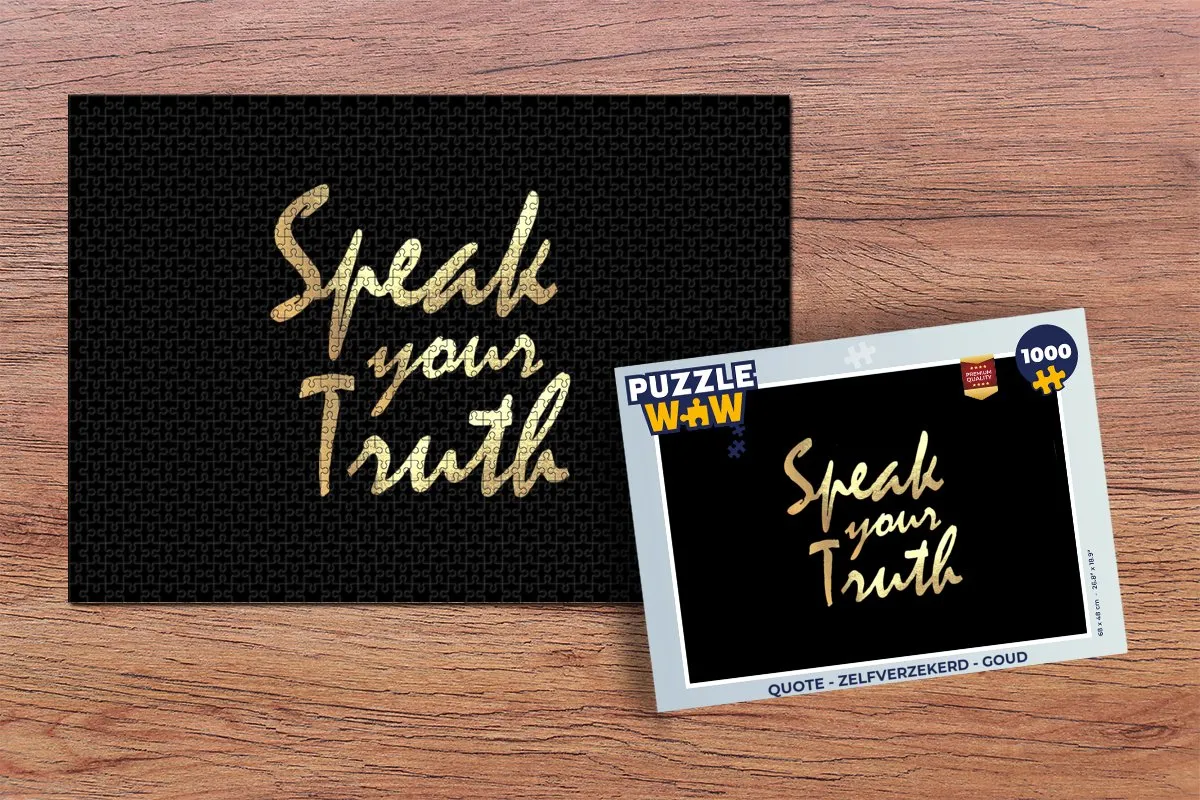 PuzzleWow Quote Legpuzzel 1000 Stuks - Multicolor