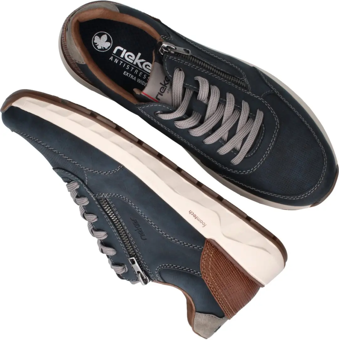 Rieker 11504 Heren Sneakers - Blauw - Maat 41
