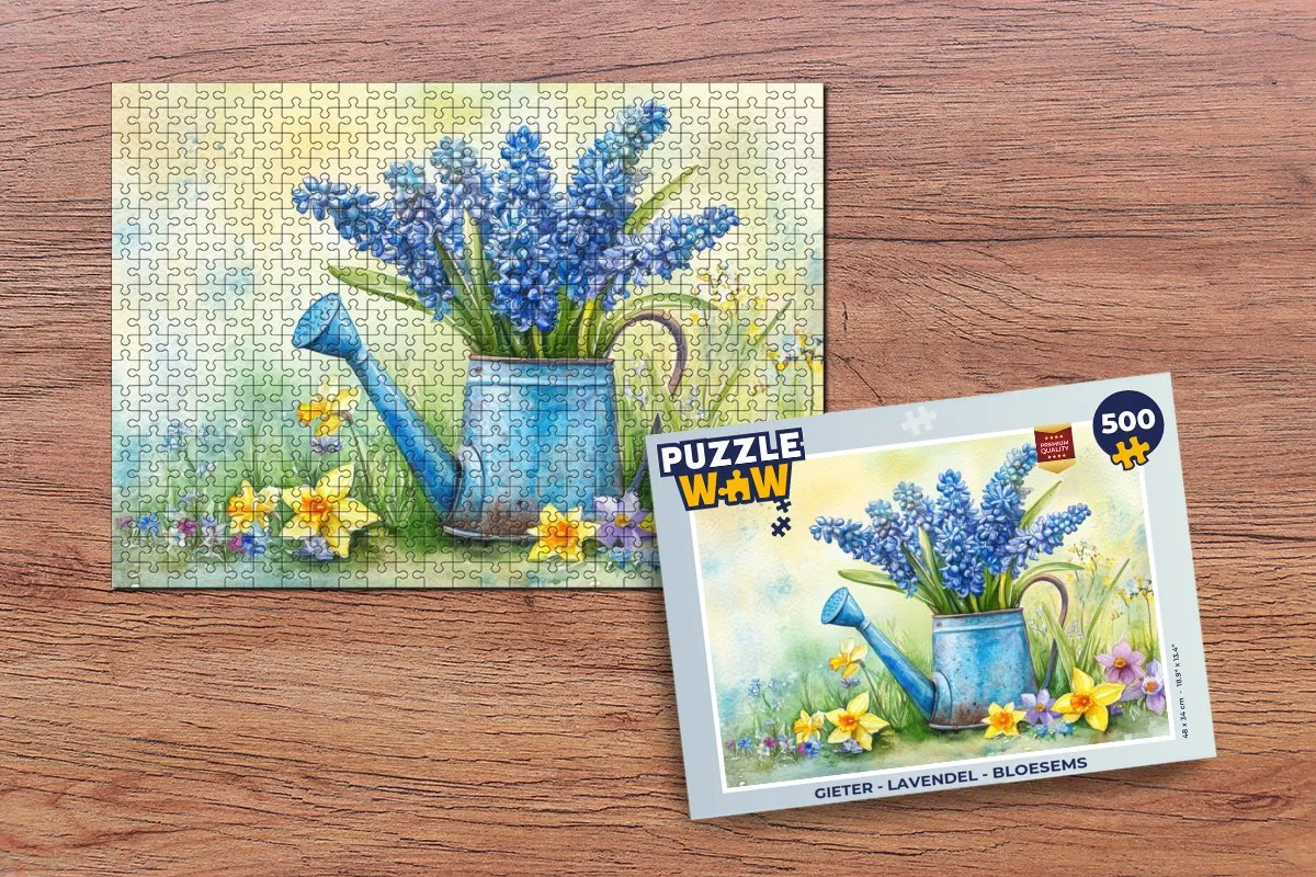 PuzzleWow Gieter Lavendel Bloesems Legpuzzel 500 Stuks