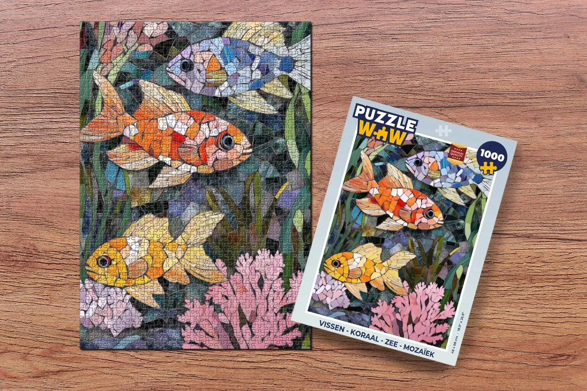 PuzzleWow Vissen Koraal Mozaïek Legpuzzel 1000 Stuks