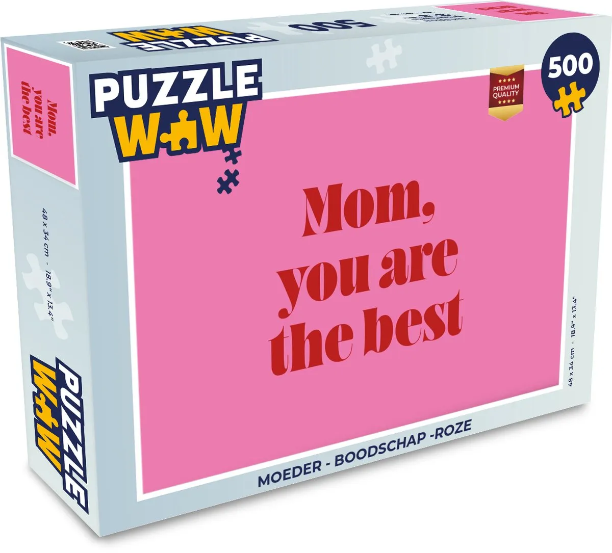 PuzzleWow Moeder Liefde Legpuzzel 500 Stuks - Roze