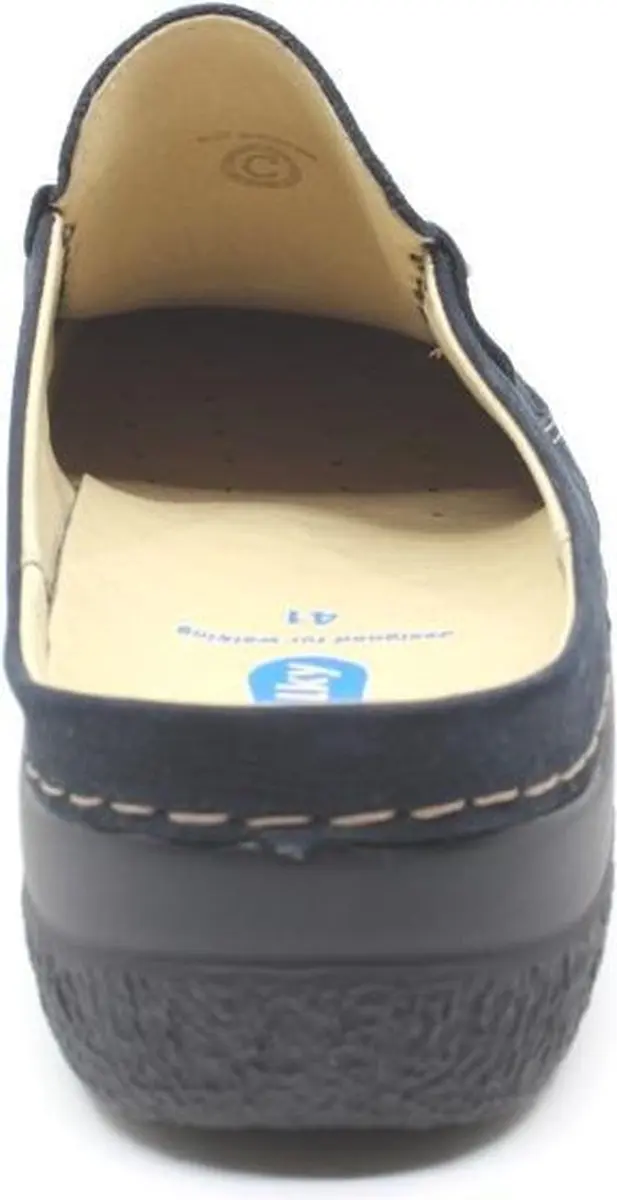 Wolky Roll Slide Slippers - Donkerblauw Maat 38