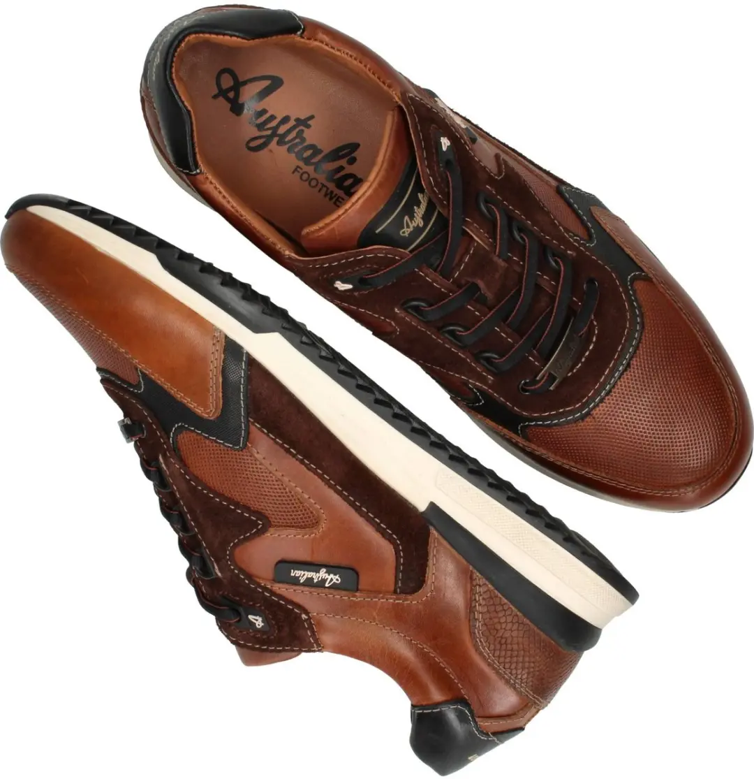 Australian Bakersville Leren Sneakers Heren - Bruin - afbeelding 6 van 6