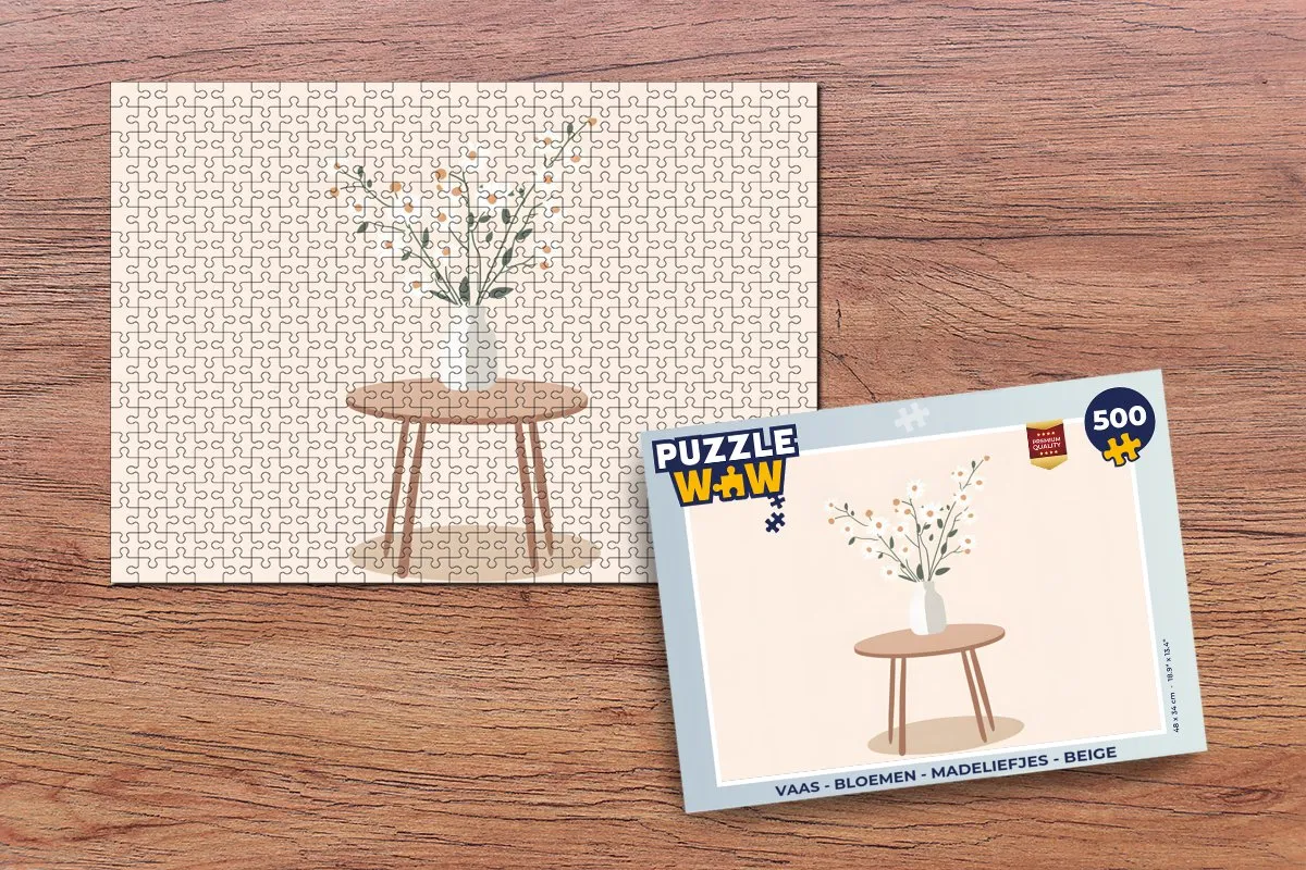 PuzzleWow Madeliefjes Legpuzzel 500 Stuks - Beige