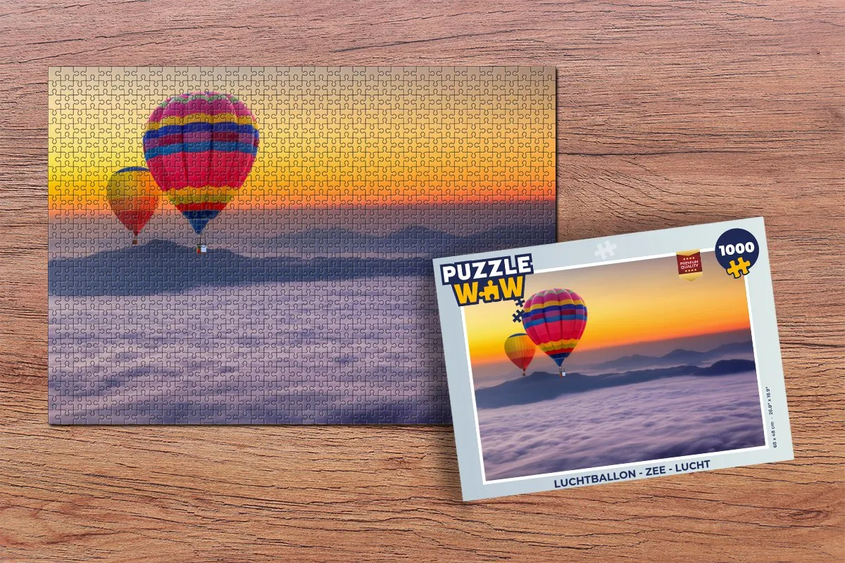 PuzzleWow Zee Luchtballon Legpuzzel 1000 Stuks - Multicolor