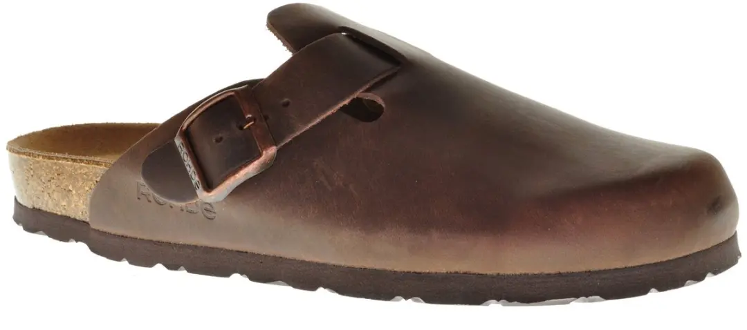 Rohde Bruine Pantoffel Leder