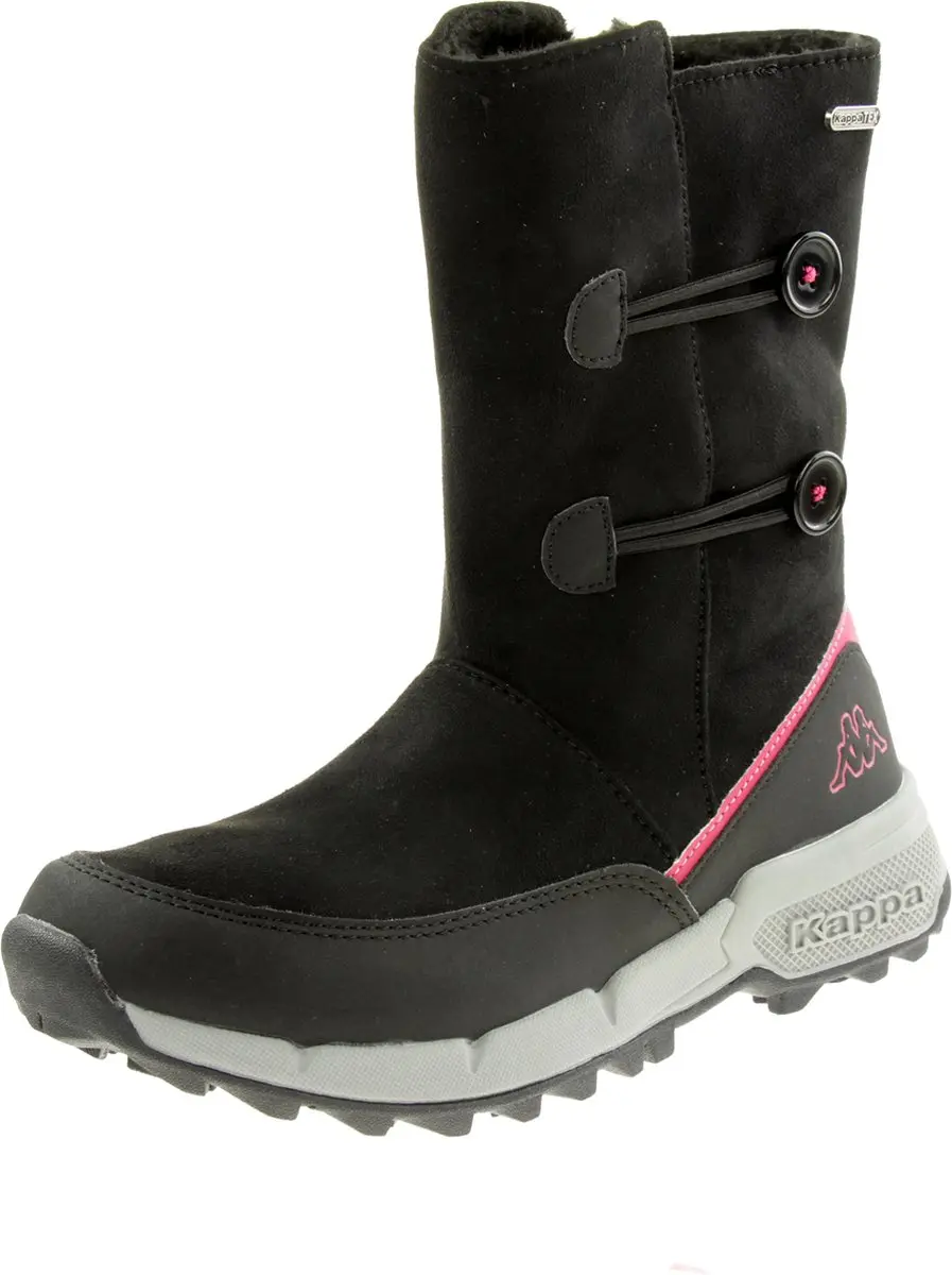 Kappa Kids enkellaarsjes winterschoenen laarzen 260901K zwart roze