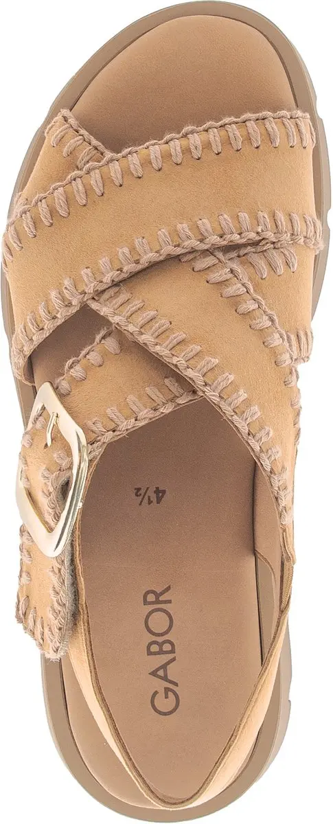 Gabor 84.751.14 Dames Sandalen - Bruin - Maat 39