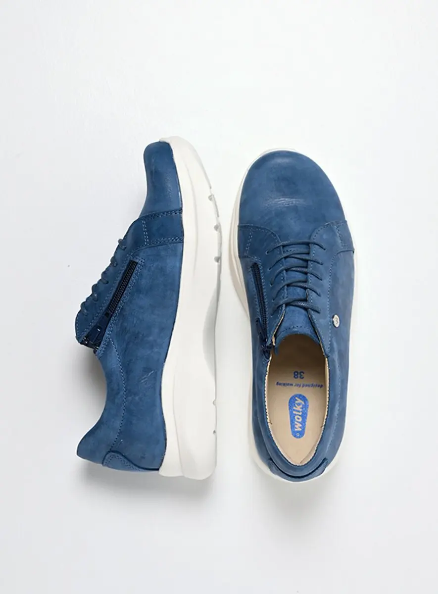 Wolky Dames Sneakers Blitz 06401 - 42 - Blauw