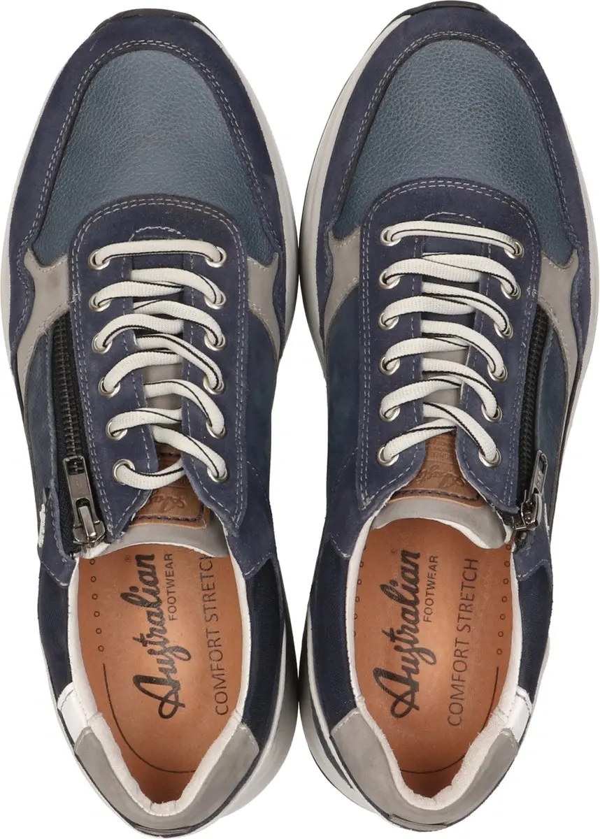 Australian Footwear Connery Leather 15.1639.02 S02 - Blauw Grijs - afbeelding 3 van 6