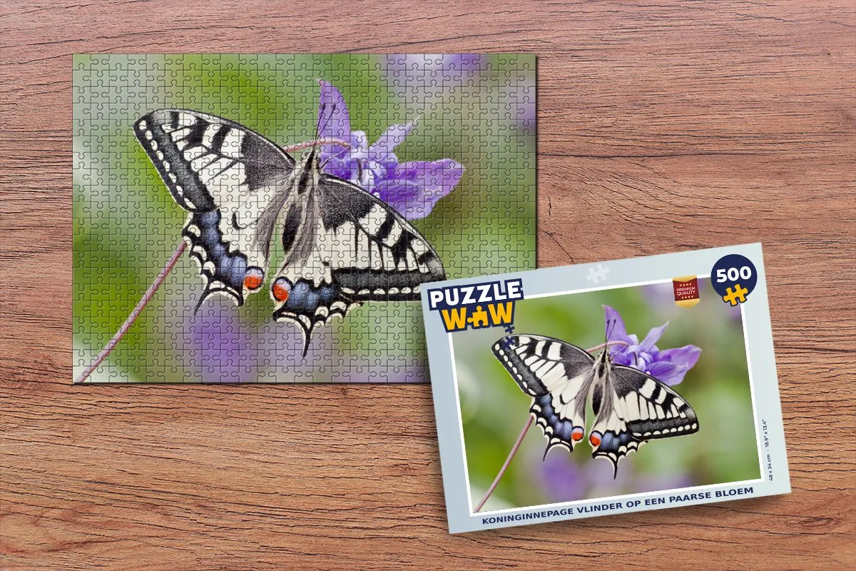 PuzzleWow Koninginnepage Legpuzzel 500 Stuks - Multicolor