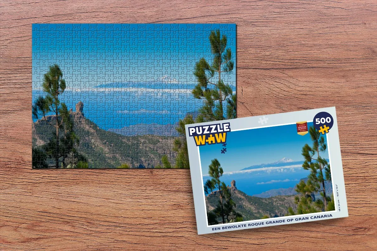 PuzzleWow Legpuzzel Een Bewolkte Roque Grande 500 Stuks - Multicolor