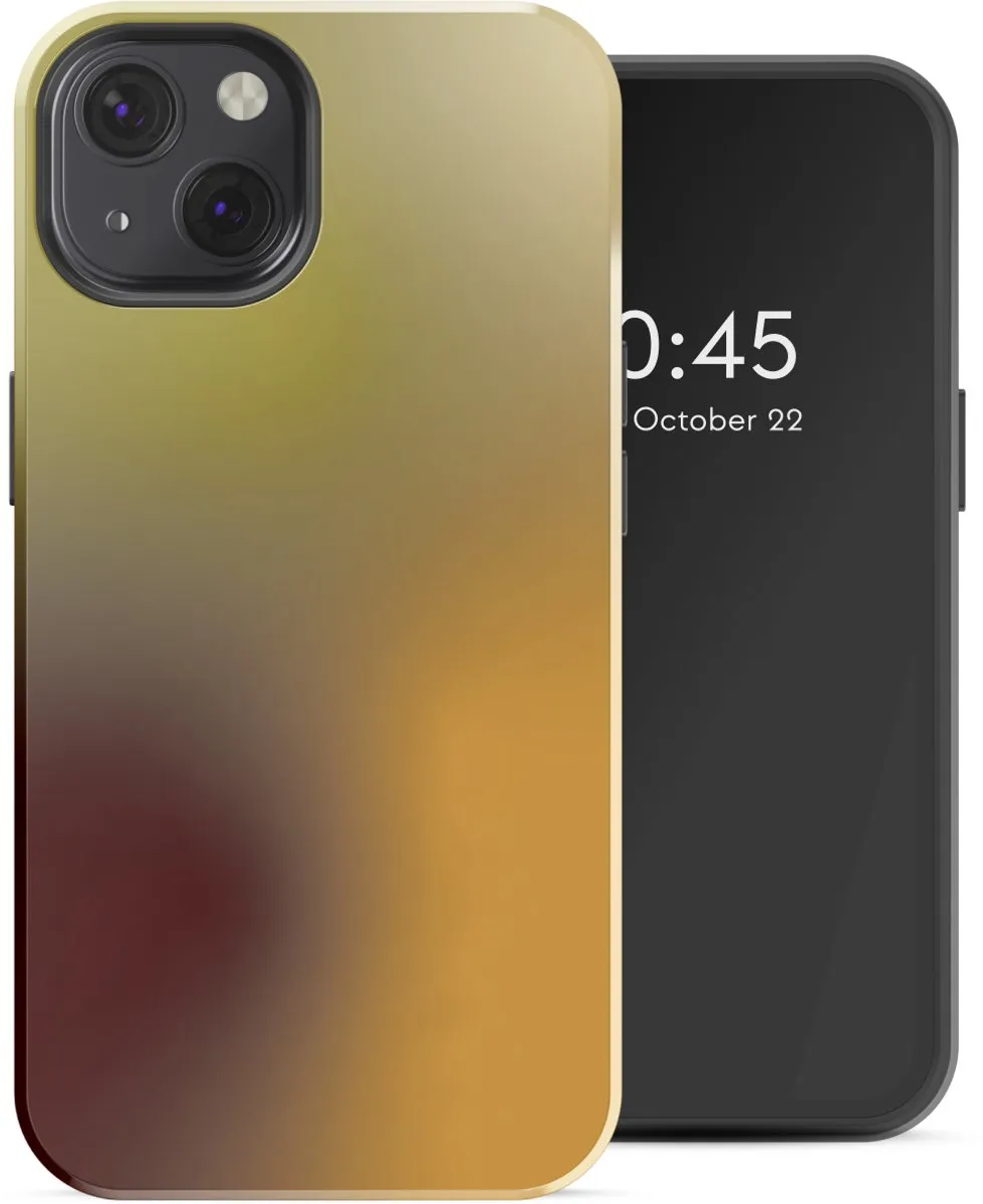 Selencia Hoesje iPhone 13 Gradient Olive Dust