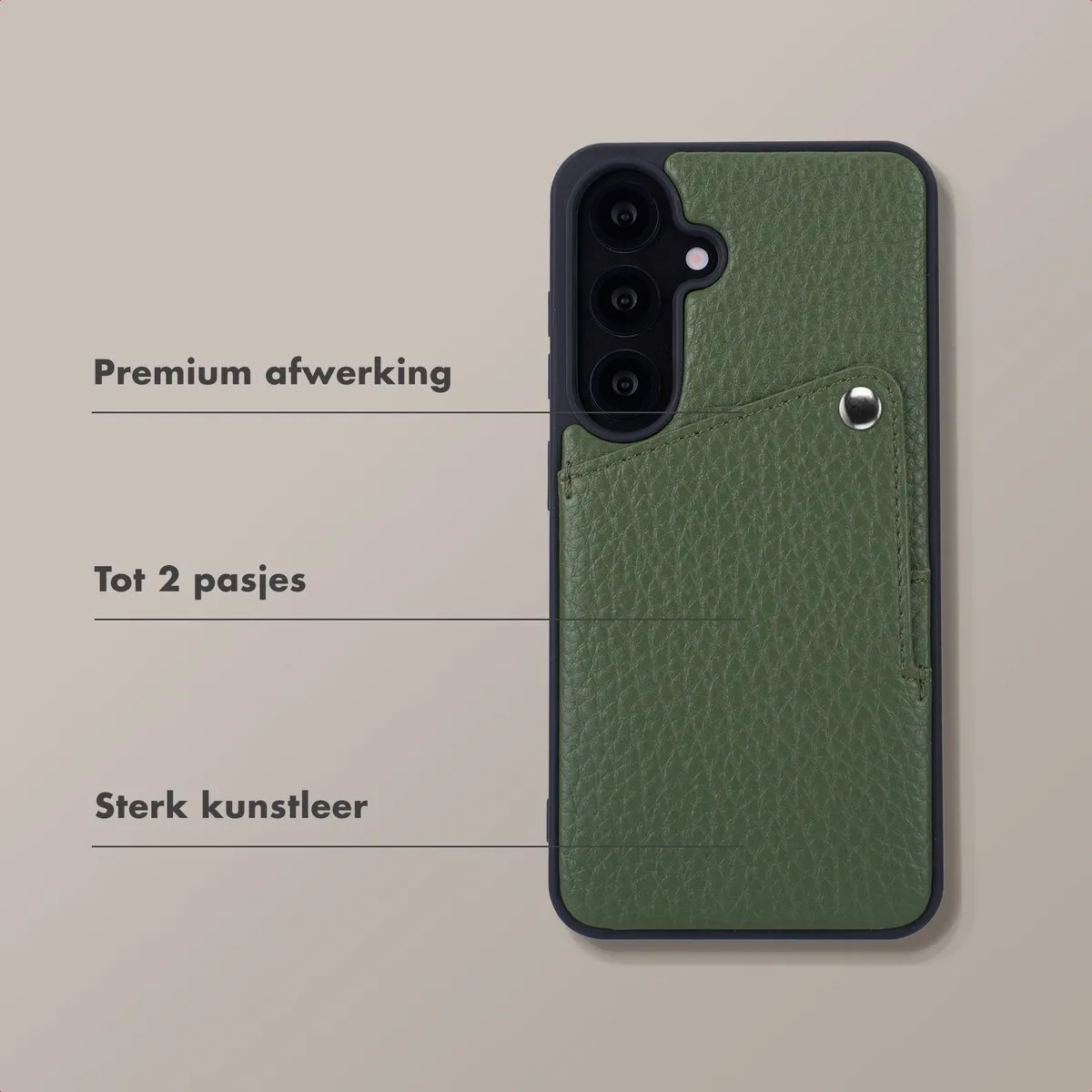 Selencia Hoesje Samsung Galaxy S24/S25 Sage Green - 2 Pasjes