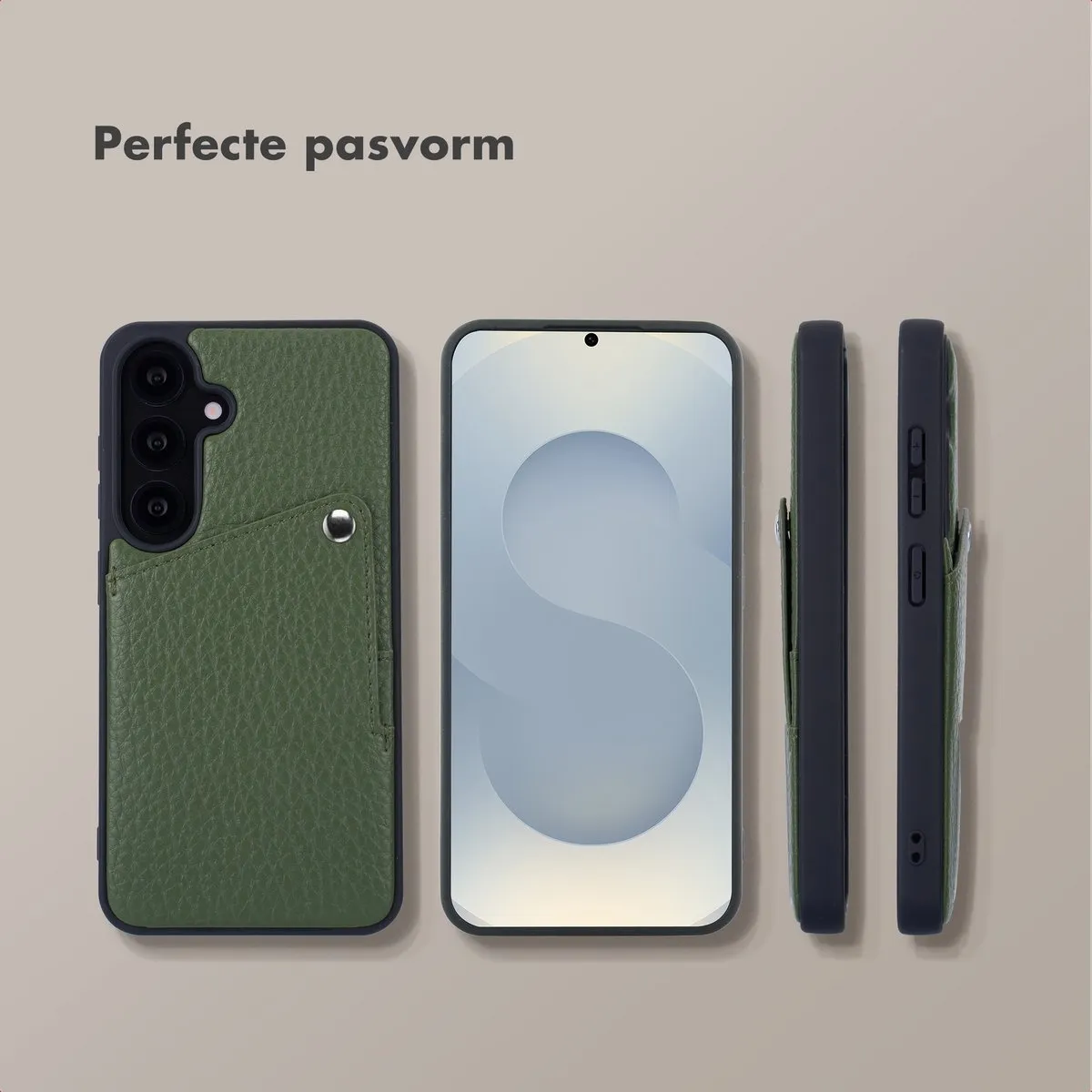 Selencia Hoesje Samsung Galaxy S24/S25 Sage Green - 2 Pasjes - afbeelding 6 van 6