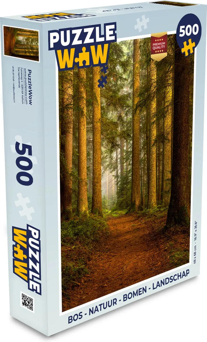 PuzzleWow Bos Natuur Landschap Puzzel 500 Stuks - Multicolor