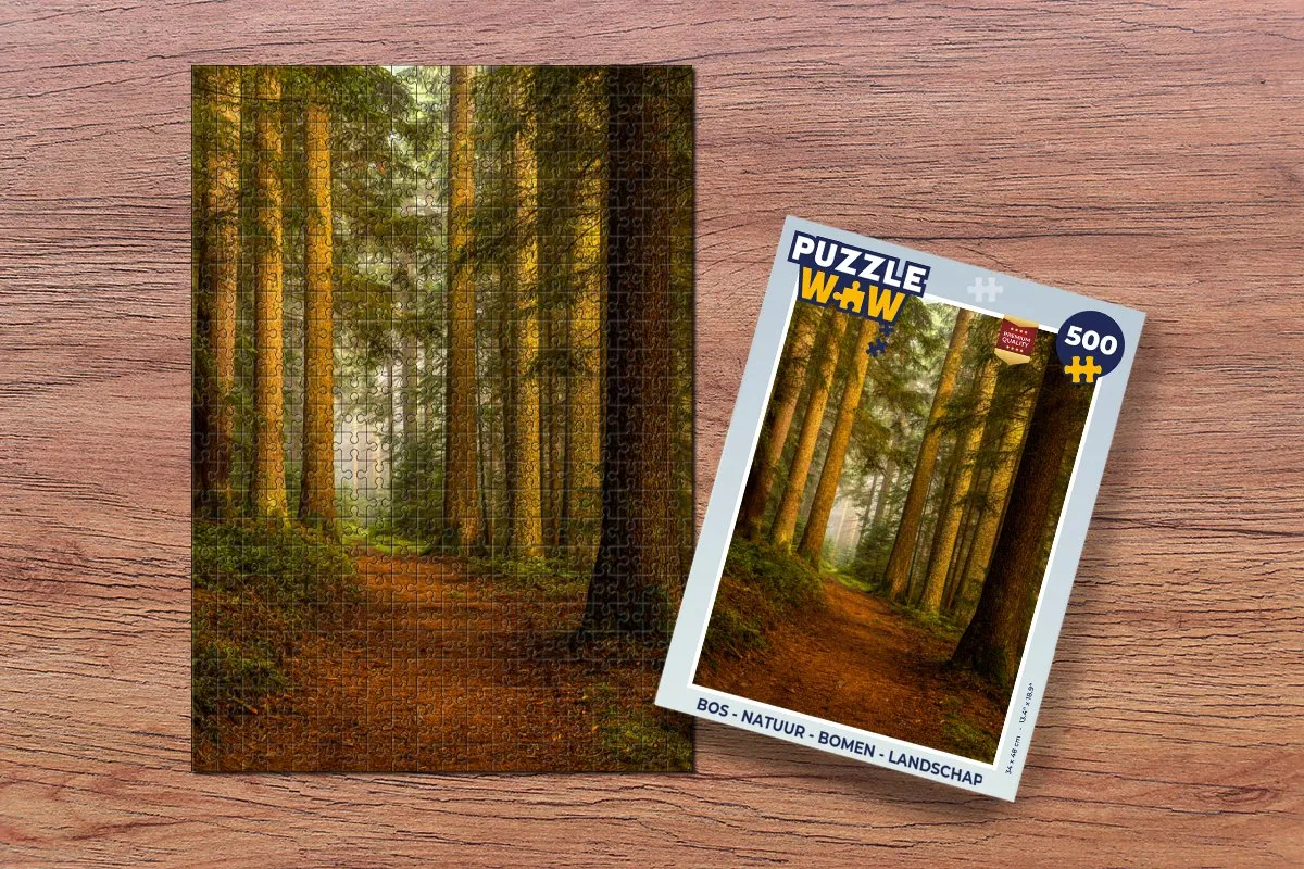 PuzzleWow Bos Natuur Landschap Puzzel 500 Stuks - Multicolor
