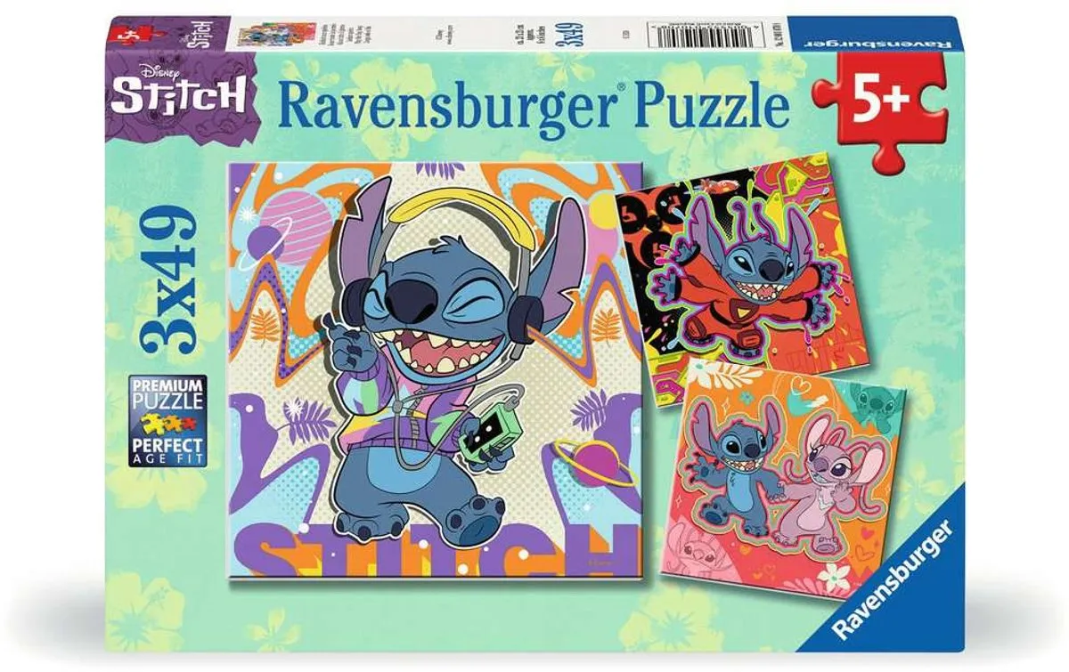 Ravensburger Disney Stitch Puzzels - 147 Stuks (3x49) - Multicolor