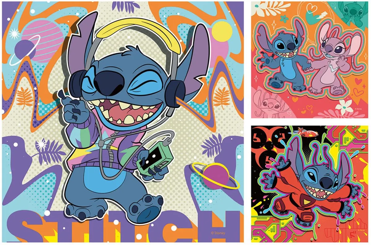 Ravensburger Disney Stitch Puzzels - 147 Stuks (3x49) - Multicolor
