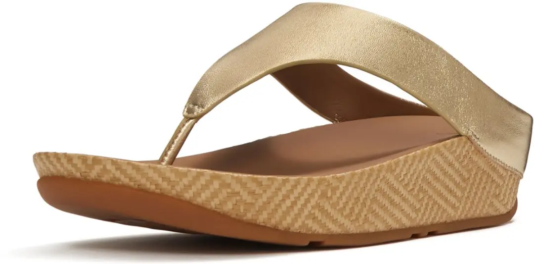 FitFlop FitFlop Lulu Lux Graphic-Weave Leather Toe-Post Sandals